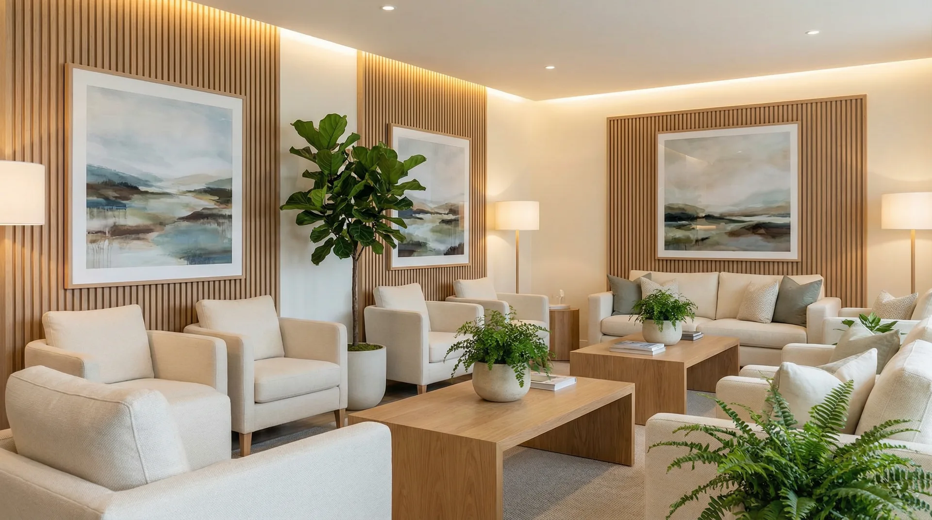Sala de consulta da Clínica da Mente, ambiente sereno e profissional
