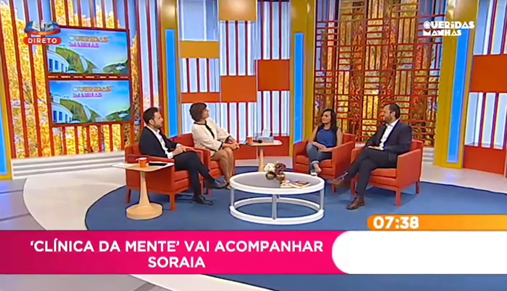 Soraia Melo e Pedro Brás no programa Queridas Manhãs, da SIC, a falar sobre Transtorno Obsessivo Compulsivo.